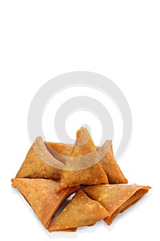 Samosa ,Isolated samosa on white background,indian food
