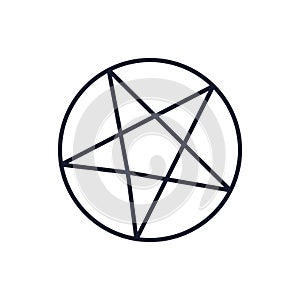 Isolated satanism symbol vector design photo