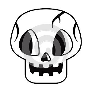 Isolated scary skull icon Halloween season Vector
