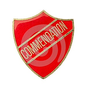 Isolated School Commendation Badge photo