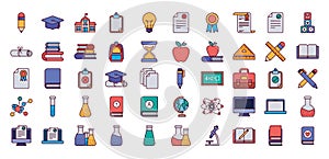 Isolated school icon set vector design