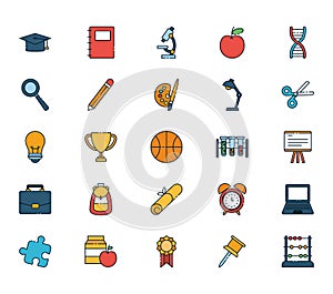 Isolated school icon set vector design