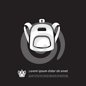 Isolated Schoolbag Icon. Satchel Vector Element Can Be Used For Haversack, Backpack, Bag Design Concept. photo