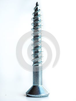 Isolated screw macro standing on head