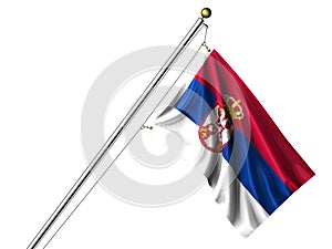 Isolated Serbian Flag