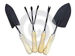 Isolated Set of Garden Hand Tools