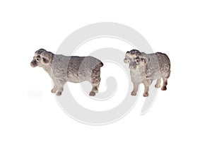 Isolated sheep toy.