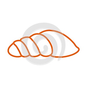 Isolated shell line style icon vector design