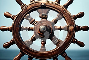 Isolated Ships Wheel