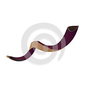 Isolated shofar illustration