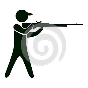 Isolated shooting icon.