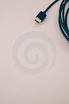 Isolated shot of the HDMIcable wire
