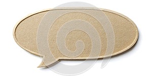 An Isolated Shot Of A Speech Bubble AdhesiveBacked Isolated On White Background photo