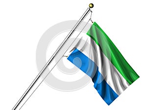Isolated Sierra Leonean Flag