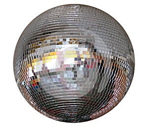 Isolated silver night club mirror-ball