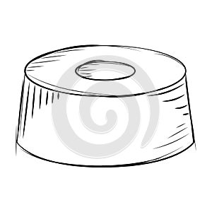 Isolated sketch of a chocolate candy Vector