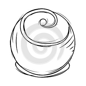 Isolated sketch of a chocolate candy Vector