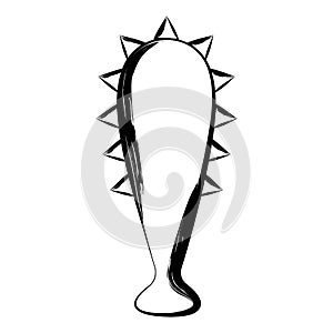 Isolated sketch of a mace