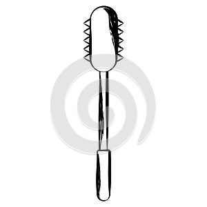 Isolated sketch of a mace