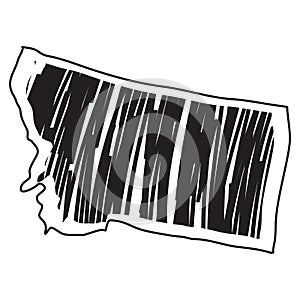 Isolated sketch of the state of Montana