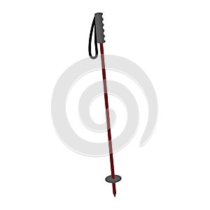 Isolated ski pole image