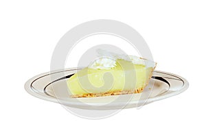 Slice of key lime pie