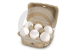 Isolated small package of duck eggs