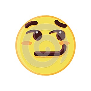 Isolated smirk emoji face icon