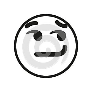 Isolated smirk emoji face icon
