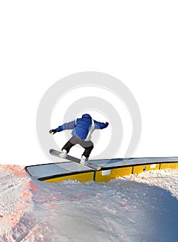 Isolated snowboarder