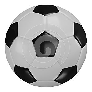 Isolated soccer ball ralistic illustration. Soccer ball