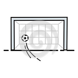 Isolated Soccer goal Sport icon Vector