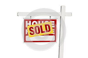 Isolated Sold Home For Sale Sign