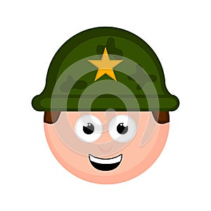 Isolated soldier avatar cartoon