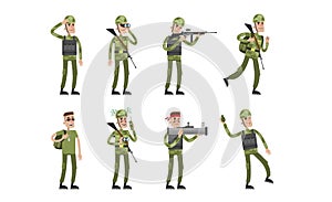 Isolated soldier set.