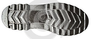 Isolated sole jackboot on white background