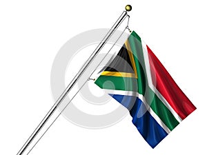 Isolated South African Flag