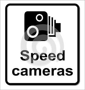 Isolated Speed Cameras Sign