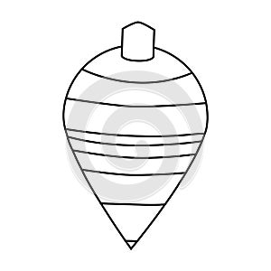 Isolated spinning top toy design