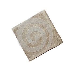 Isolated Square Linen Napkin