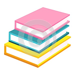 Isolated stack of books icon School supply flat design Vector