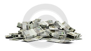 Isolated Stack of 200 Brazilian Real notes