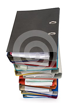 Isolated stack of folders