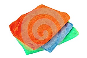 Isolated stack of three towels