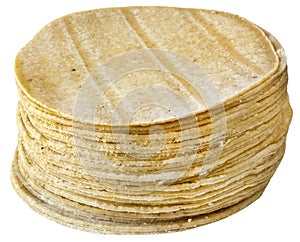 Stacked of corn tortillas photo