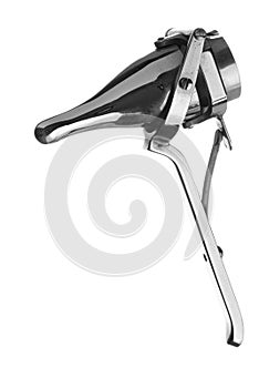 Isolated stainless steel speculum photo