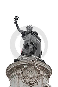 Isolated statue of the Place de la Republique photo