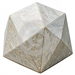 Isolated Stone Geometric Shape on transparent background