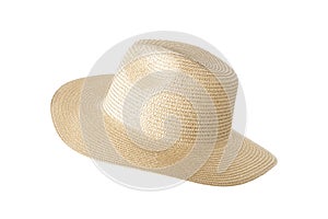 Isolated straw hat, side view