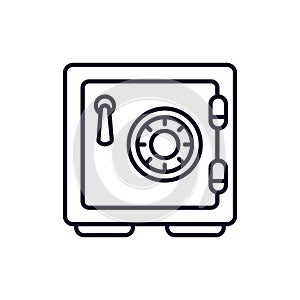 Isolated strongbox icon line vector design